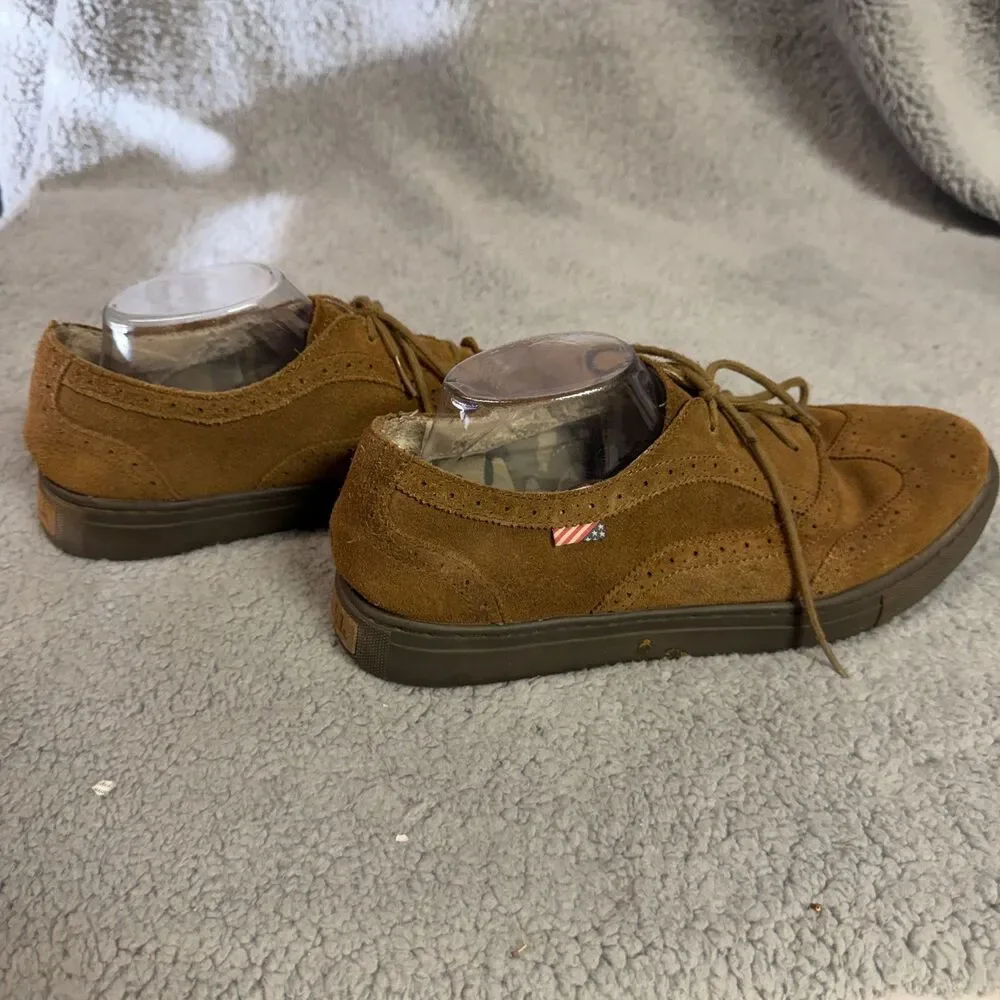 Ralph Lauren Wingtip Shoes Mens 10.5D Brown Denim & Supply Casual Suede